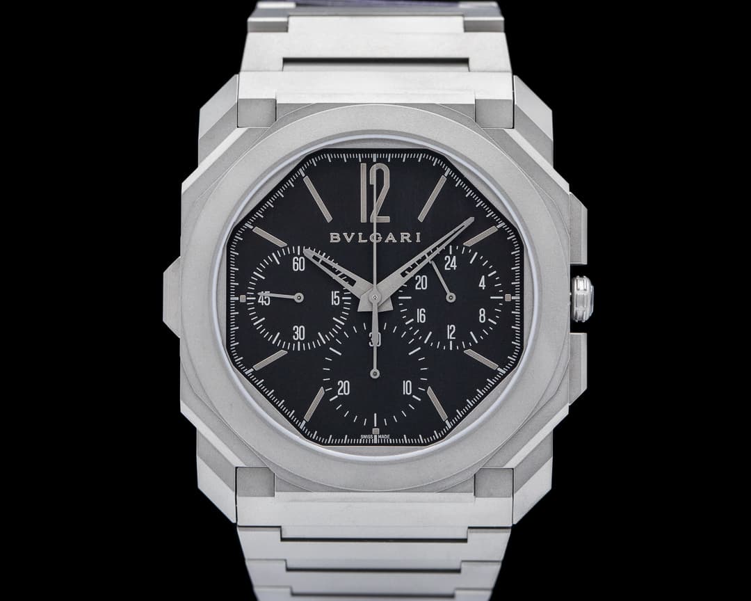 Bulgari Octo Finissimo Chronograph GMT Titanium  Black 42MM