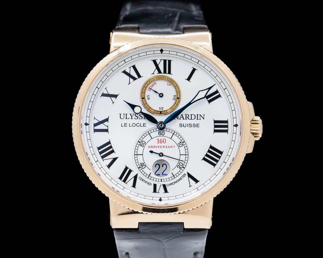 Ulysse Nardin Marine Chronometer 160th Anniversary 18k RG Limited Edition