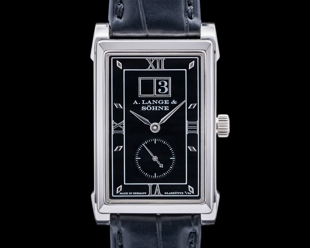 A. Lange and Sohne Cabaret 107.035 Platinum Black Dial RARE