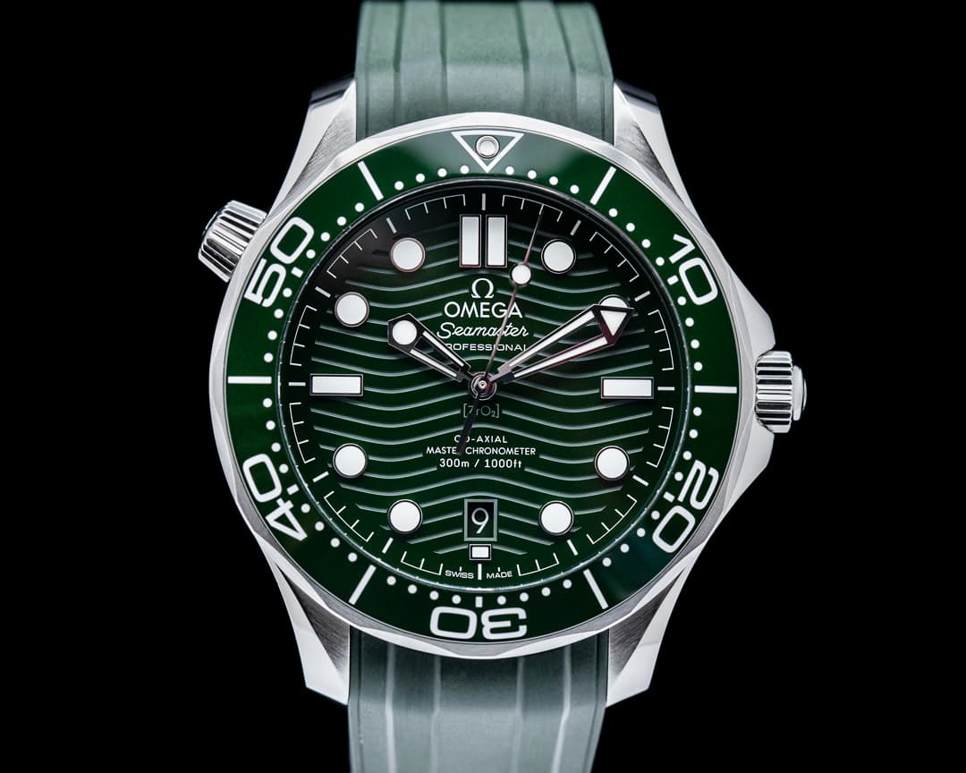 Omega Seamaster Green dial Diver 300M Co-Axial Master Chronometer Ceramic