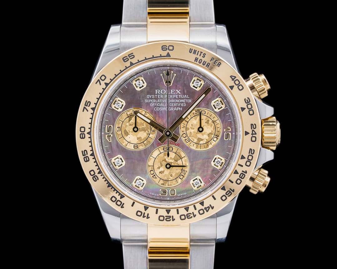 Rolex Daytona Tahitian MOP Diamond Dial 18K Yellow Gold / SS 