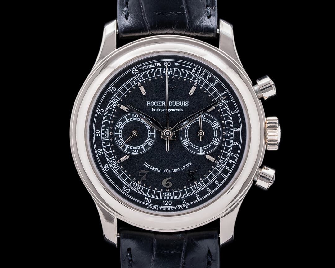 Roger Dubuis Hommage Chronograph H40 Black Dial 40MM RARE