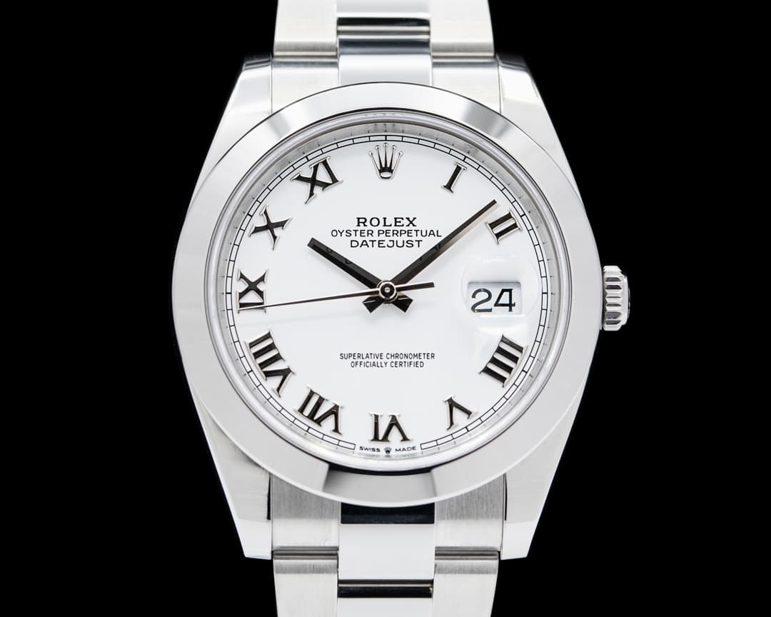 Rolex Datejust 41 126300 White Roman Dial SS