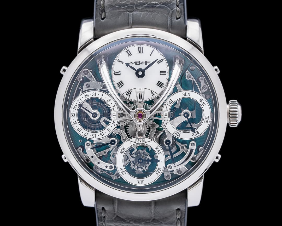MB&F Legacy Machine Perpetual Titanium Green Dial