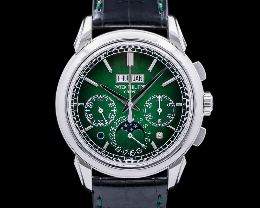 Patek Philippe 5270P Perpetual Calendar Chronograph Platinum GREEN UNWORN