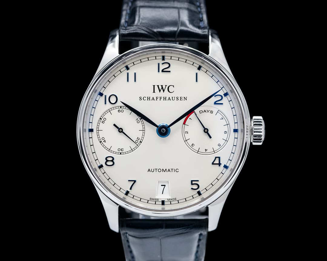 IWC Portuguese 7 Day SS / Blue Numerals 