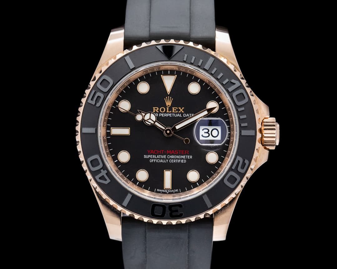 Rolex Yacht Master 126655 18K Rose Gold / Rubber 40MM 