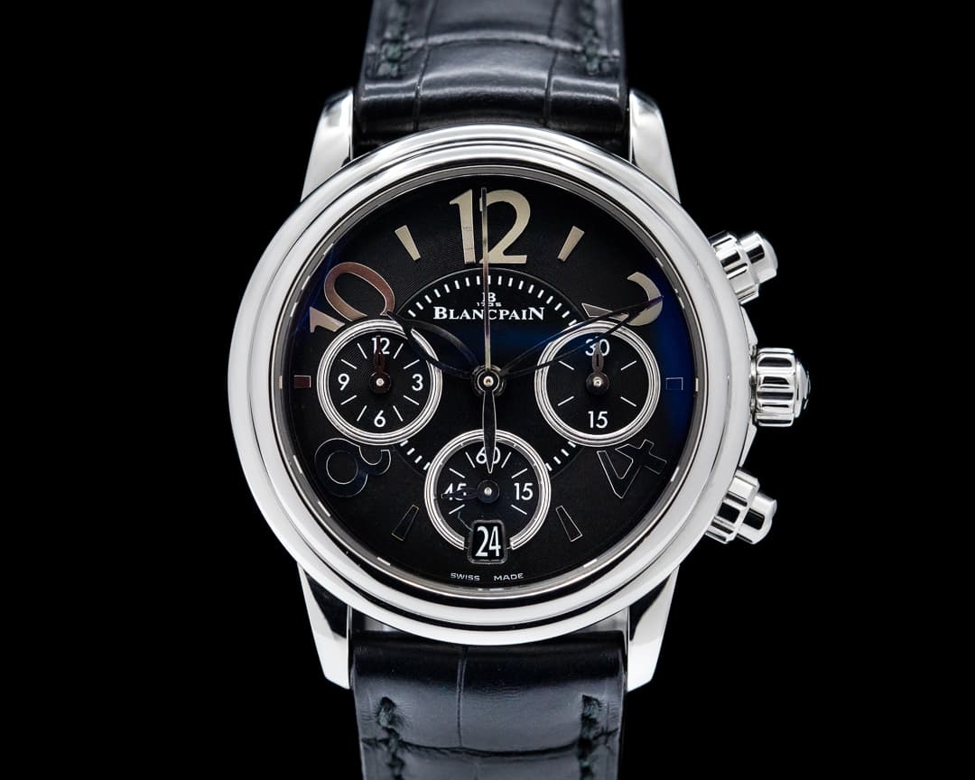 Blancpain Ladies Leman Flyback Black Dial SS