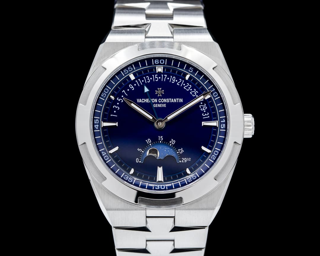Vacheron Constantin Overseas Moonphase Retrograde Date SS Blue Dial