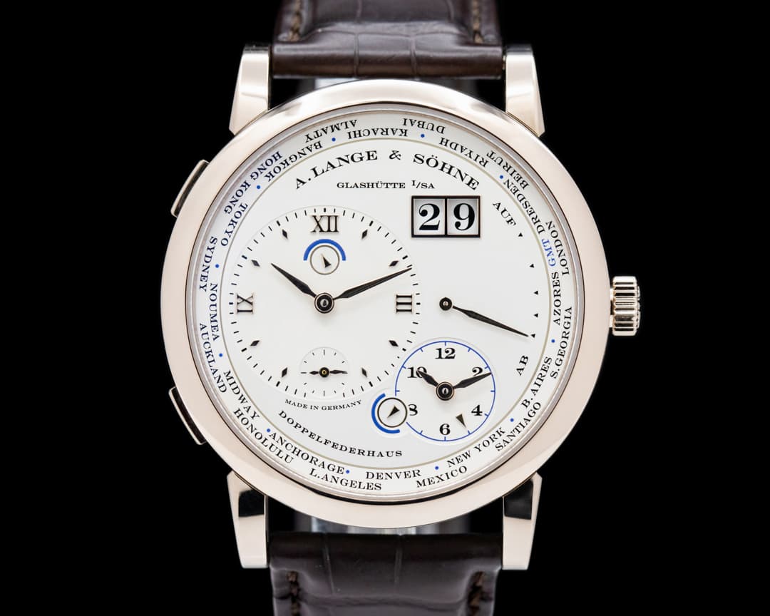 A. Lange and Sohne Lange 1 116.050 Time Zone 18K "HONEY GOLD" RARE
