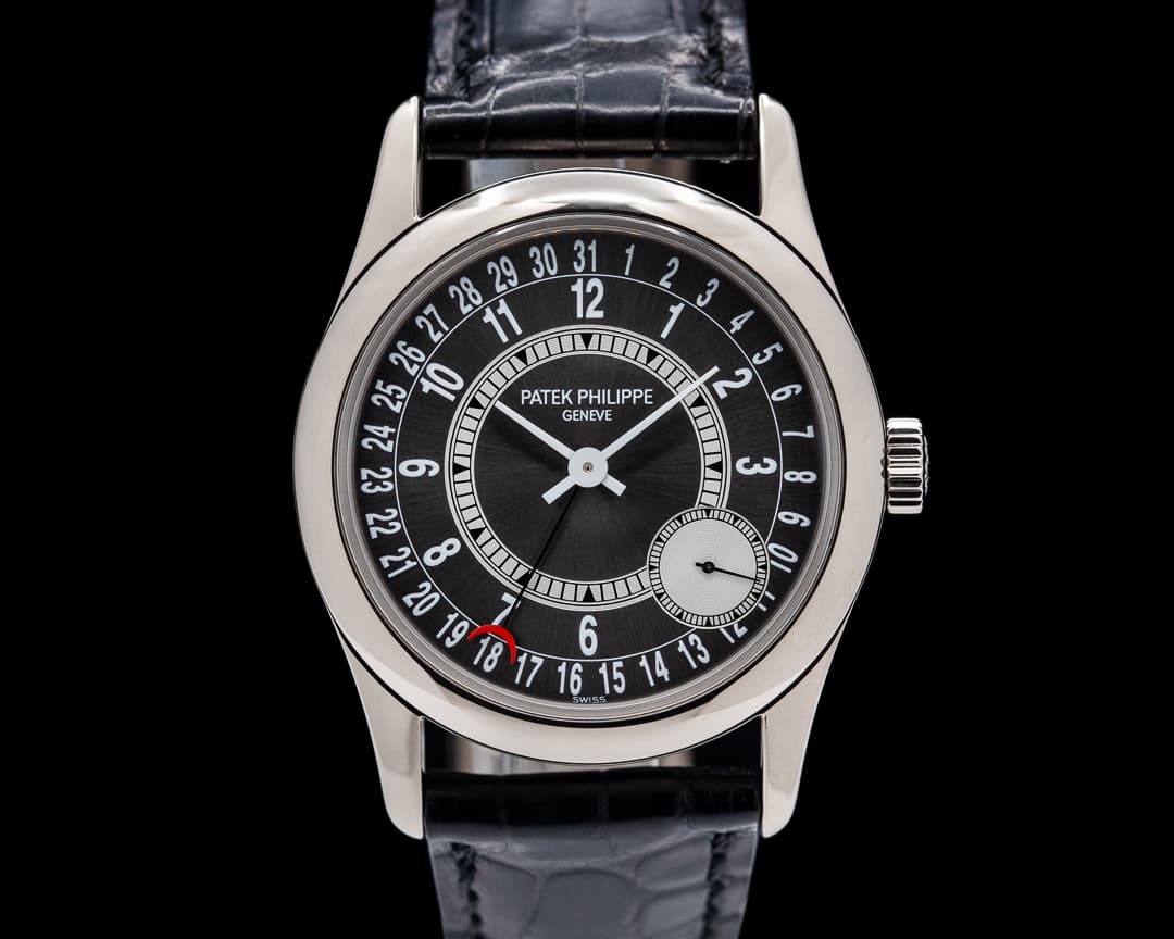 Patek Philippe Calatrava 6000G Gray Dial 18K White Gold / Deployant