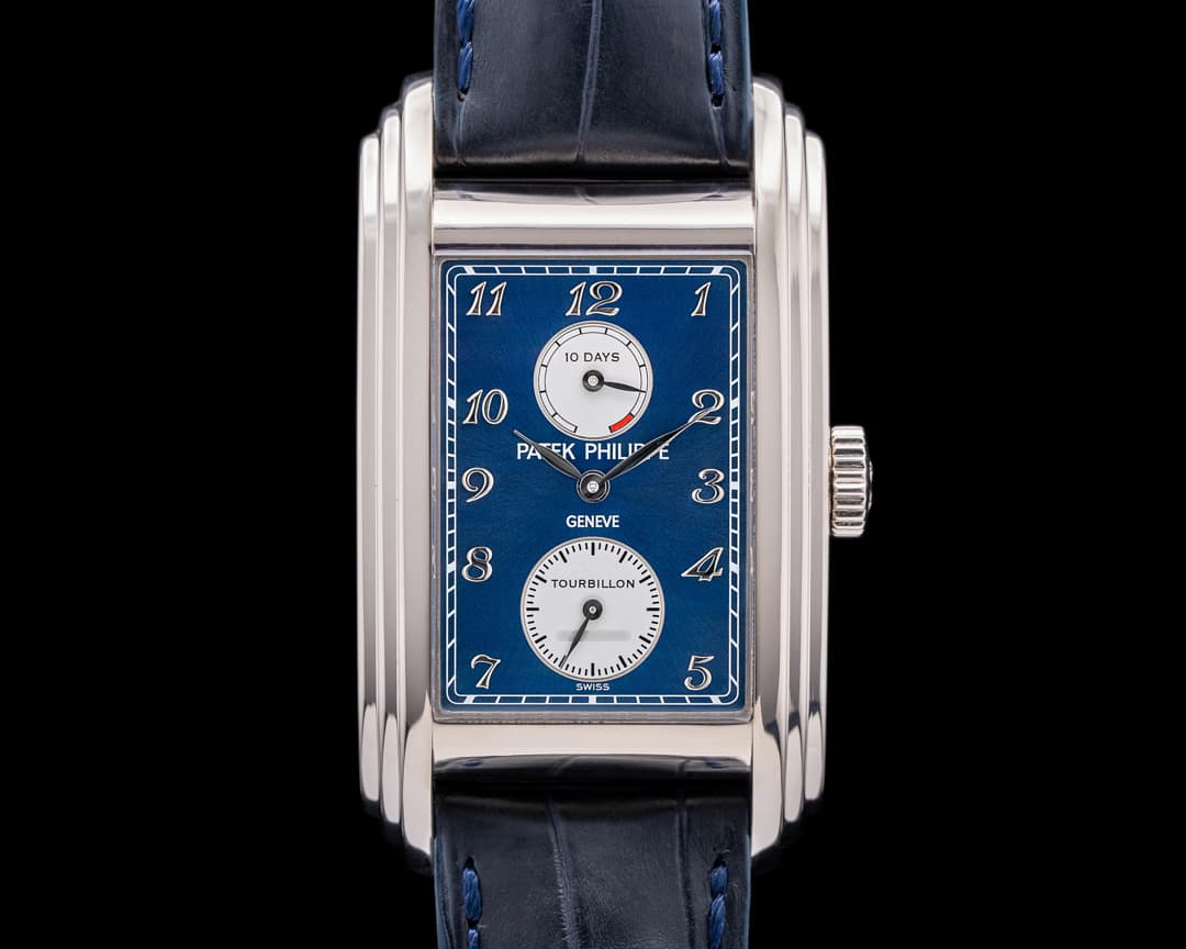 Patek Philippe 10-Day Tourbillon 5101G 18k White Gold Blue Dial 
