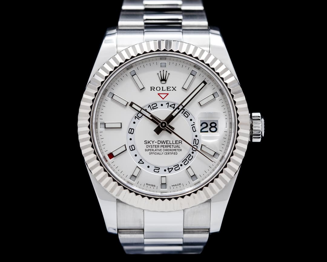 Rolex Sky Dweller 326934 Steel White Dial SS 