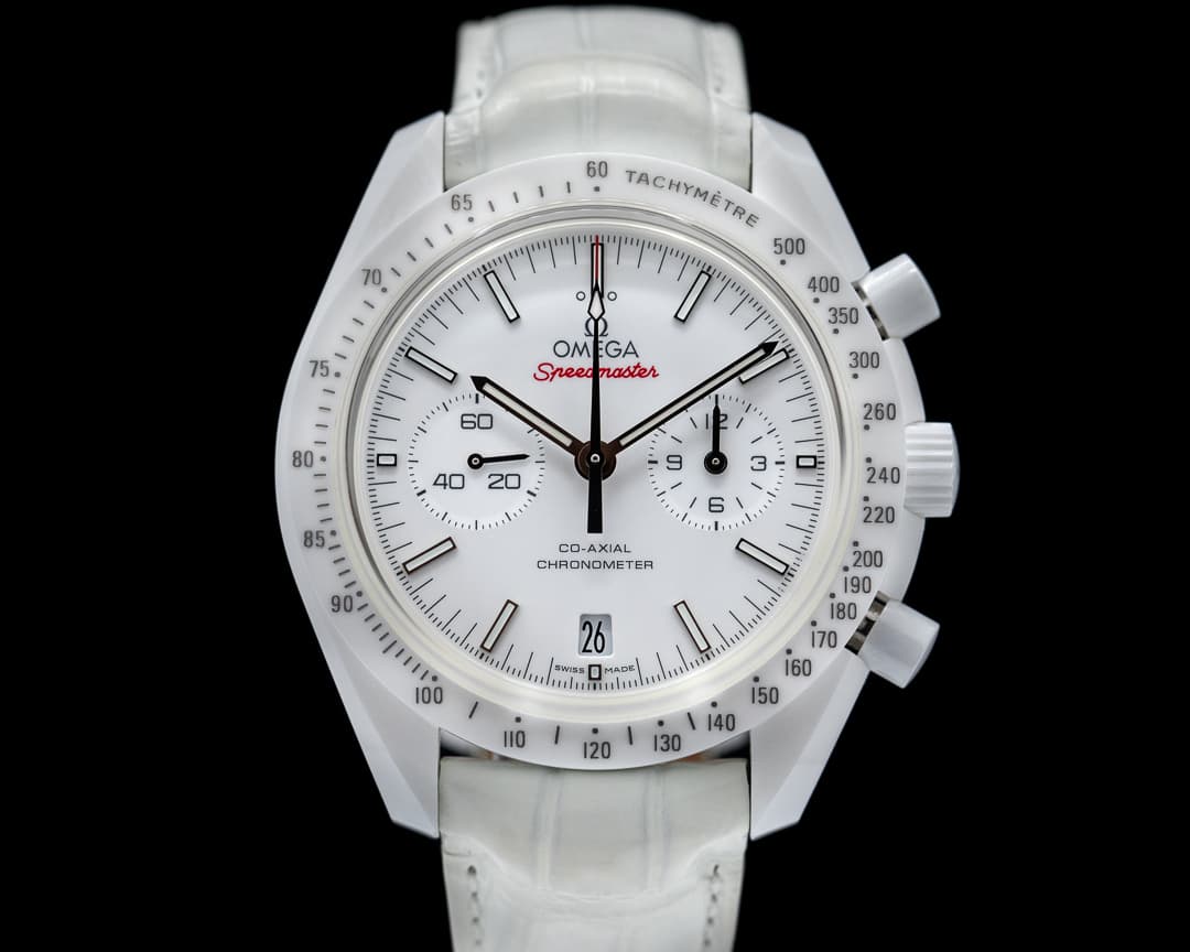 Omega White Side of the Moon Ceramic / White Dial Full Set