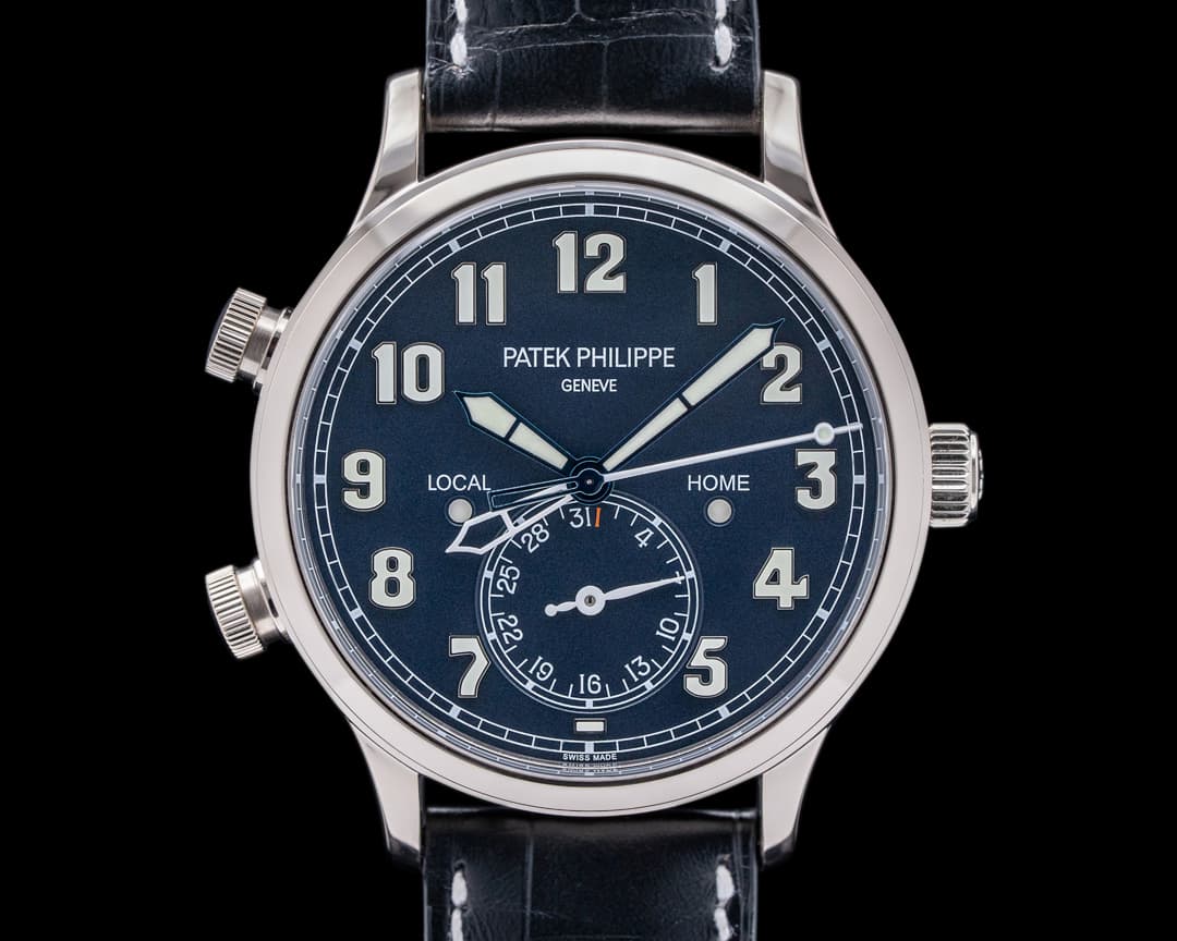 Patek Philippe Calatrava 5524G Pilot Travel Time 18k White Gold