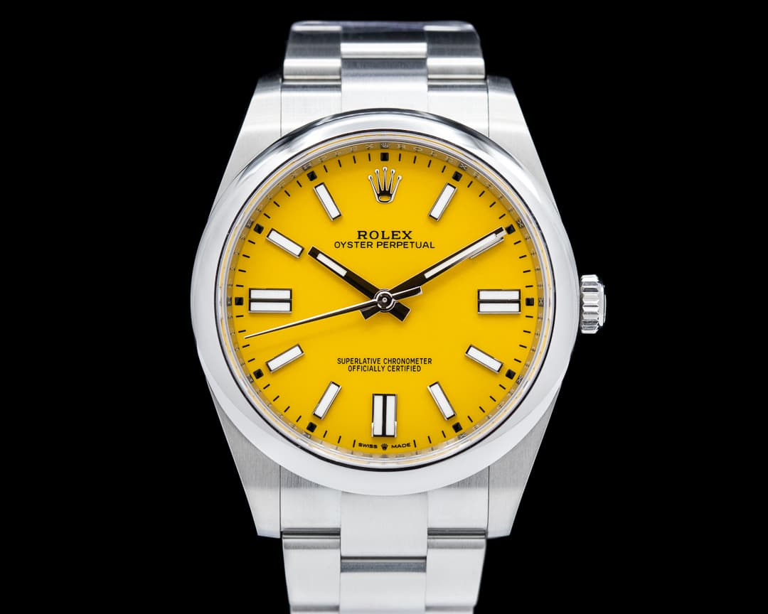 Rolex Oyster Perpetual 124300 41mm SS / Yellow Dial 