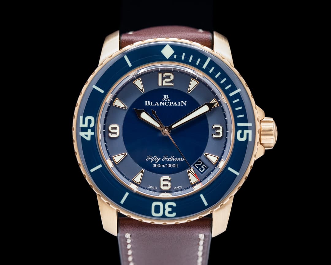 Blancpain Fifty Fathoms Blue Dial / 18K Rose Gold 