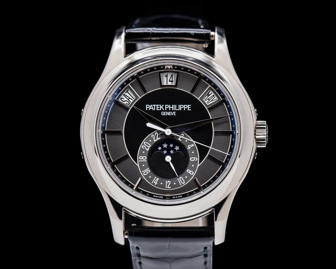 Patek Philippe Annual Calendar Rhodium Dial 18K White Gold 