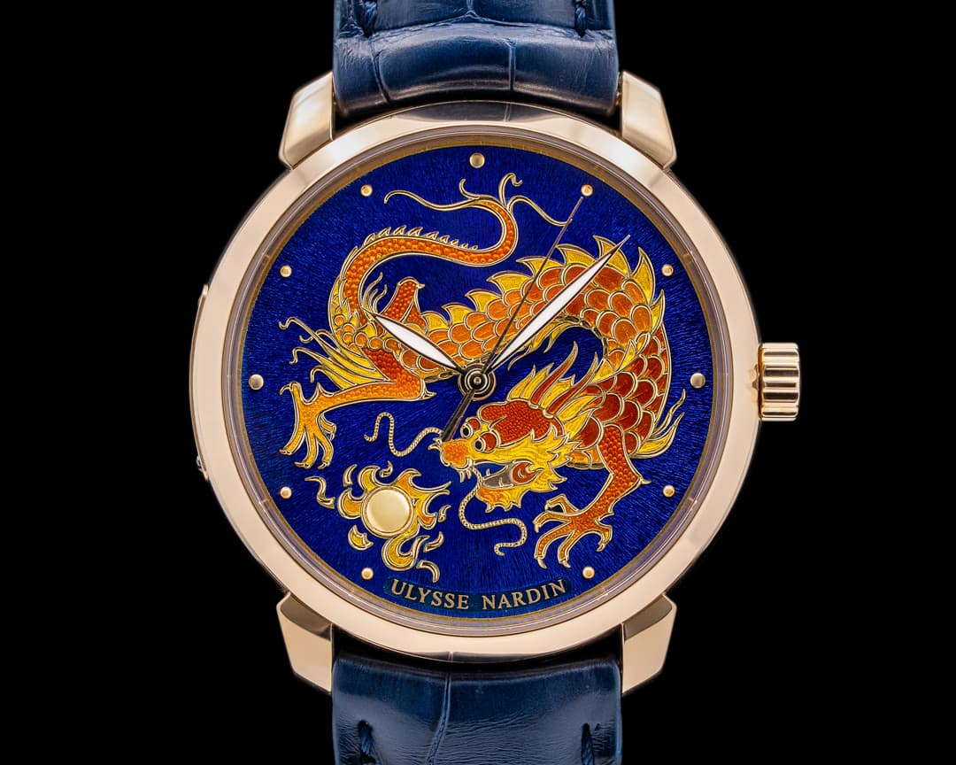 Ulysse Nardin Dragon Classico 18k Rose Gold ENAMEL DIAL
