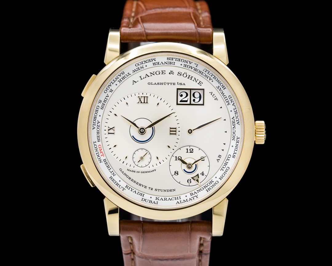 A. Lange and Sohne Lange 1 Time Zone 136.021 18K Yellow Gold Limited Edition