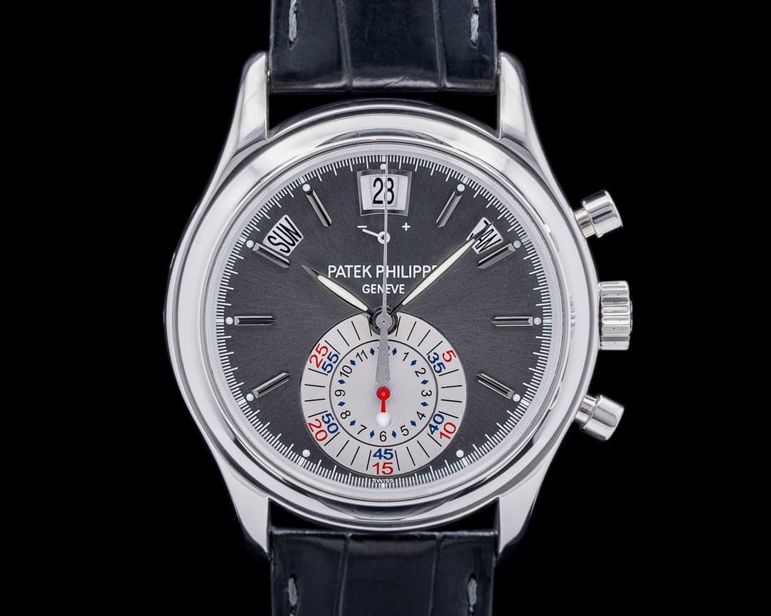 Patek Philippe Annual Calendar 5960P Chronograph Platinum Grey Dial 