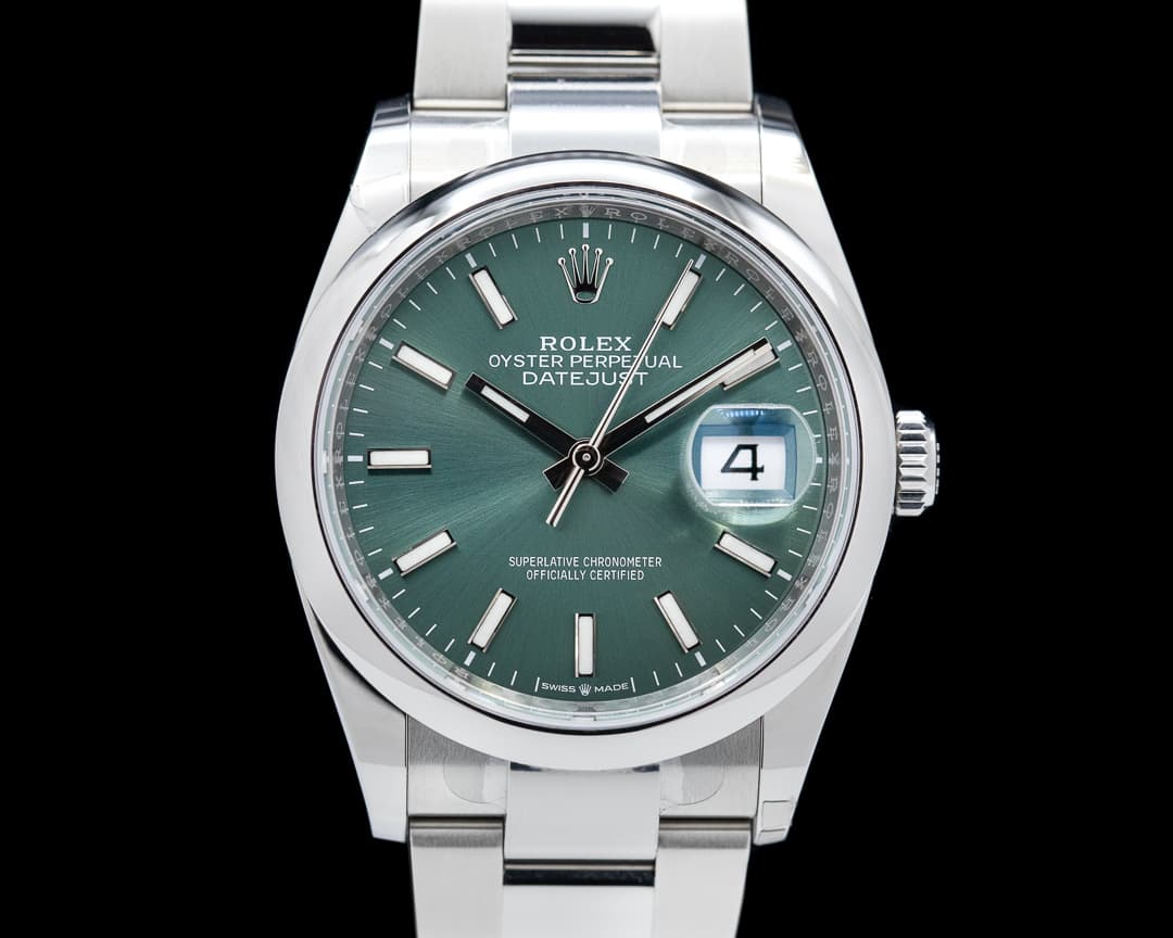 Rolex Datejust 126200 Mint Green / Oyster Bracelet UNWORN