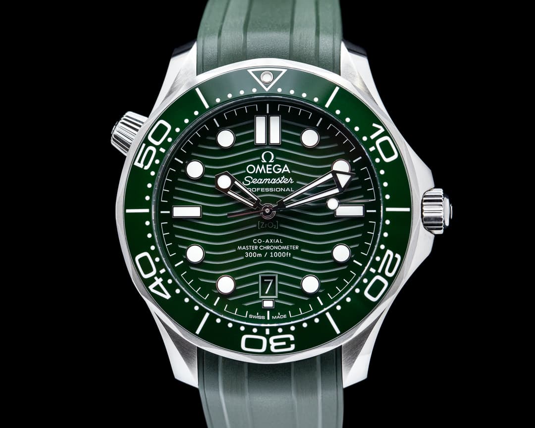Omega Seamaster Green dial Diver 300M Co-Axial Master Chronometer Ceramic