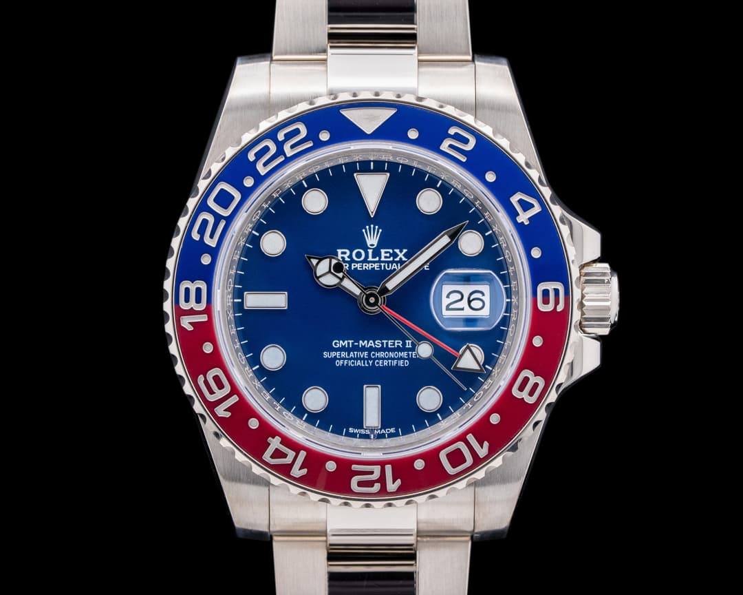 Rolex GMT Master II 116719 Ceramic "Pepsi" 18K WG / Dial 