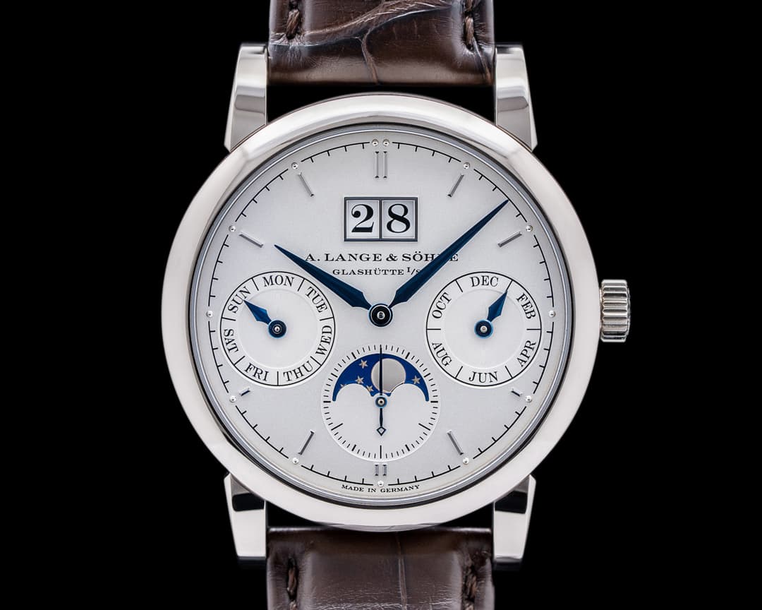 A. Lange and Sohne Saxonia Annual Calendar 330.026 18K White Gold 