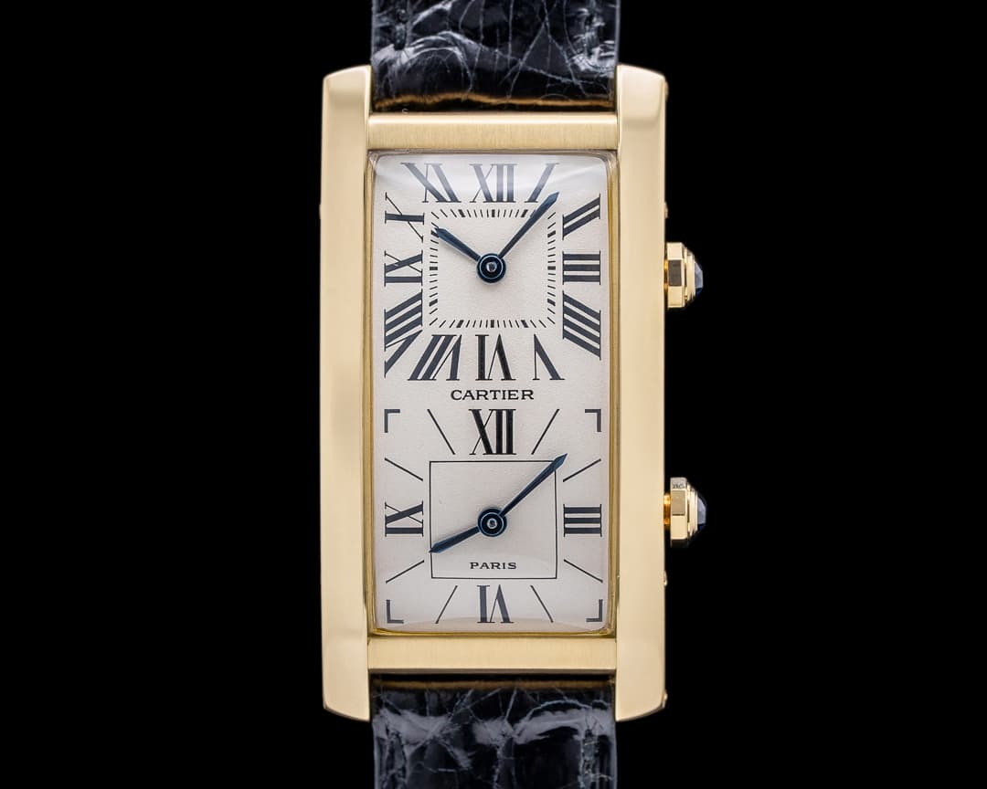 Cartier Tank Cintree Dual Time Pre-CPCP Cartier Paris Circa 1990