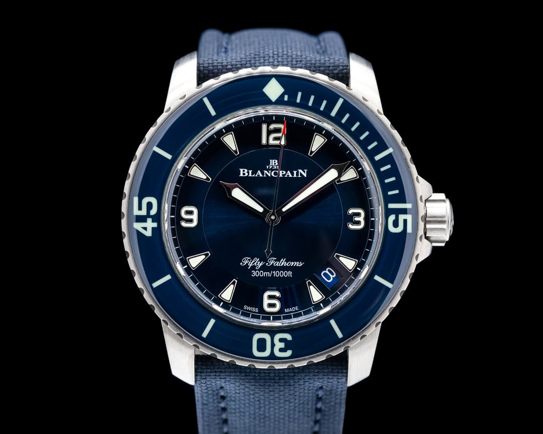 Blancpain  Fifty Fathoms Blue Dial Titanium