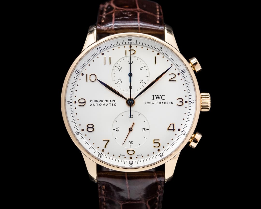 IWC Portugieser Chronograph 18K Rose Gold / Silver Dial  
