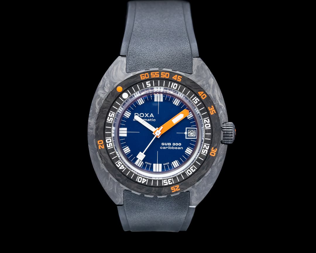 Doxa SUB 300 Carbon 42mm Carribean Navy Blue