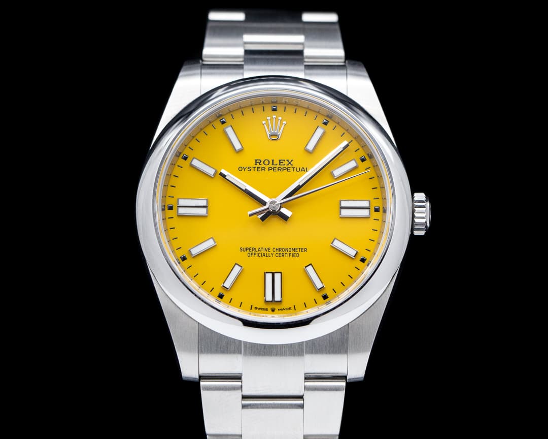 Rolex Oyster Perpetual 124300 41mm SS / Yellow Dial 