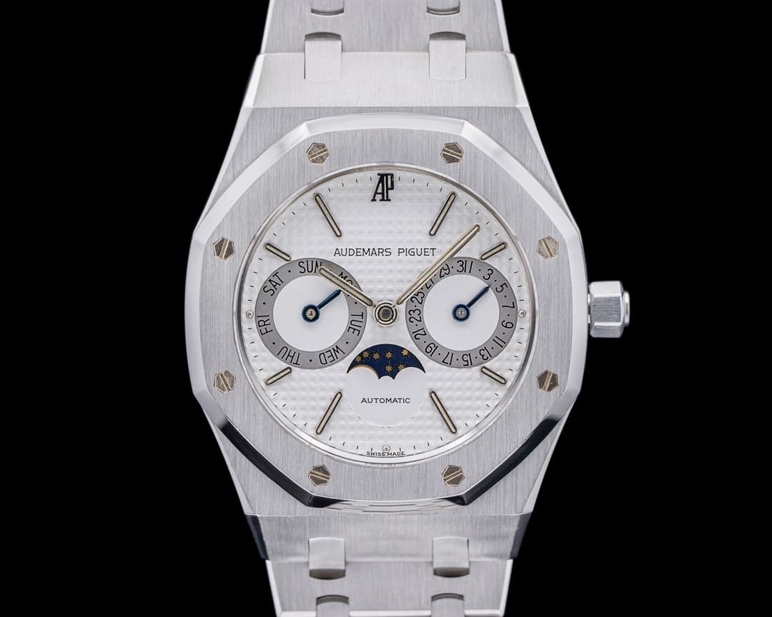 Audemars Piguet Royal Oak Day Date Moon White Dial SS