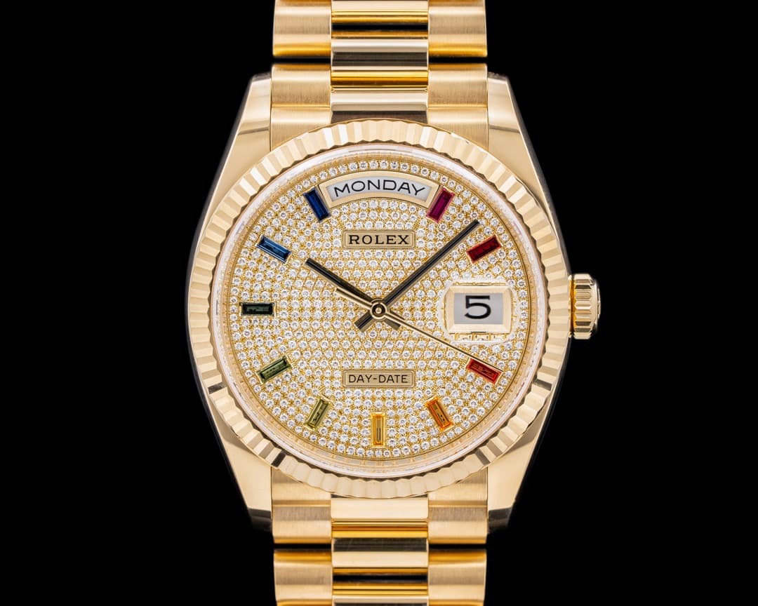 Rolex Day Date President RAINBOW 18k Yellow Gold 2023