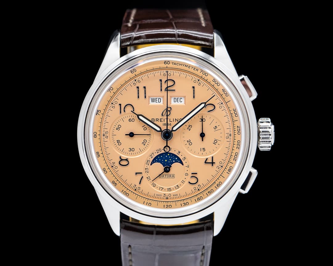 Breitling Premier B25 Datora Salmon Dial 