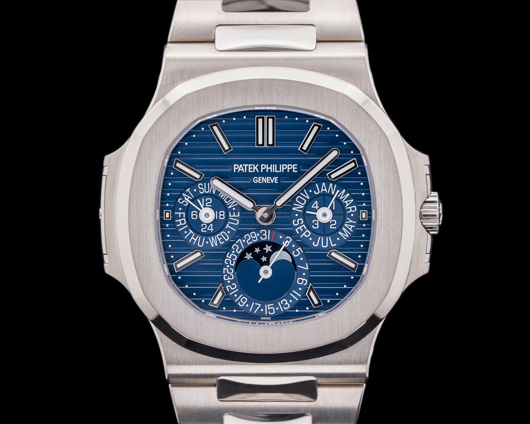 Patek Philippe Nautilus 5740 Perpetual Calendar 18k White Gold Blue Dial 2022