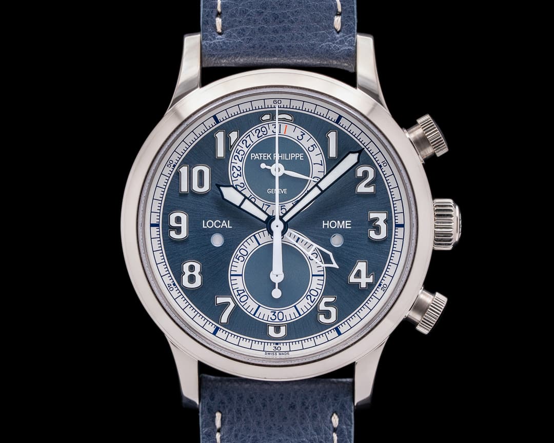 Patek Philippe Calatrava 5924G Pilot Travel Time Chronograph 18k 2023 