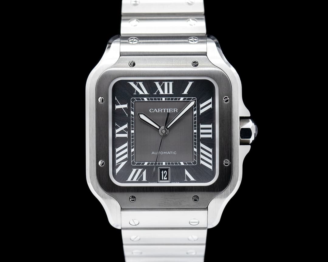 Cartier Santos Large SS / SS Gray Dial Automatic