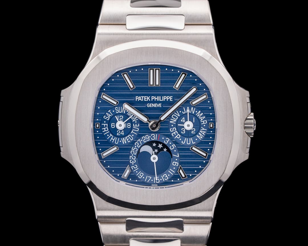 Patek Philippe Nautilus 5740 Perpetual Calendar 18k White Gold Blue Dial