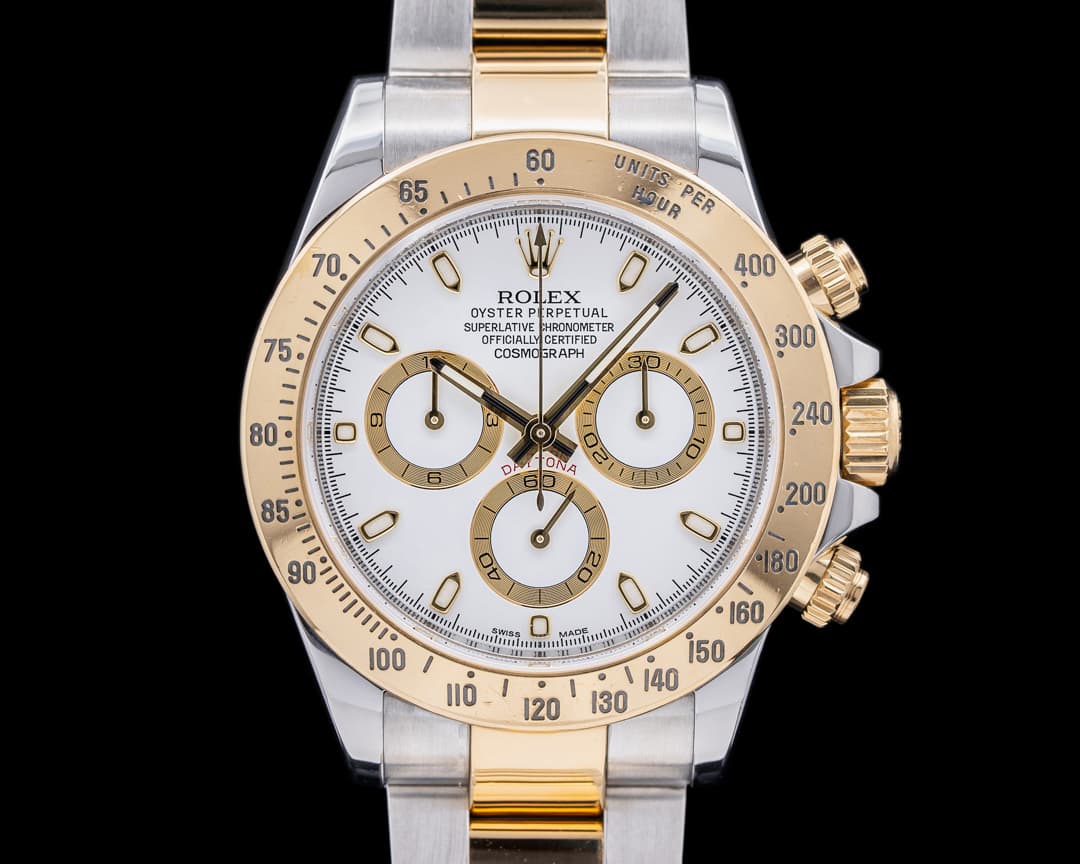 Rolex Daytona White Dial 18K Yellow Gold / SS 