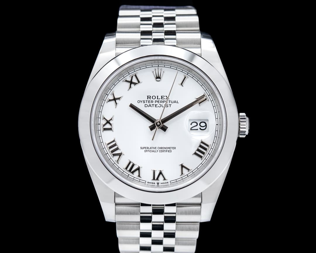 Rolex Datejust 41 126300 White Roman Dial SS