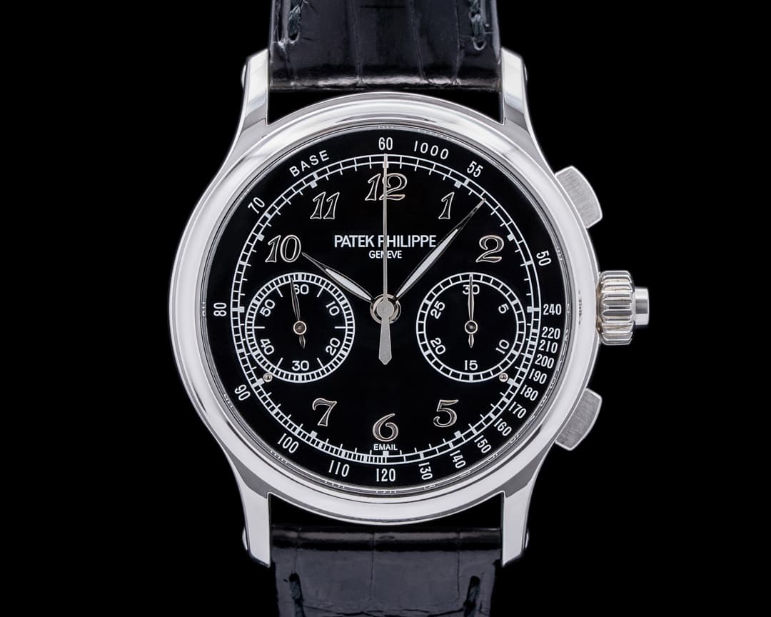 Patek Philippe Split Second 5370 Platinum Black Enamel Dial 