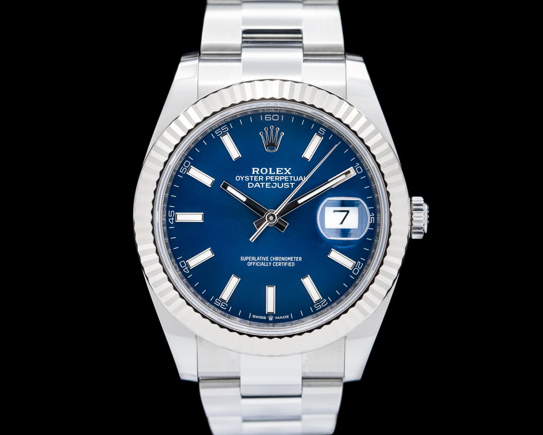 Rolex Datejust 41 126334 Blue Stick Dial SS Oyster 2021