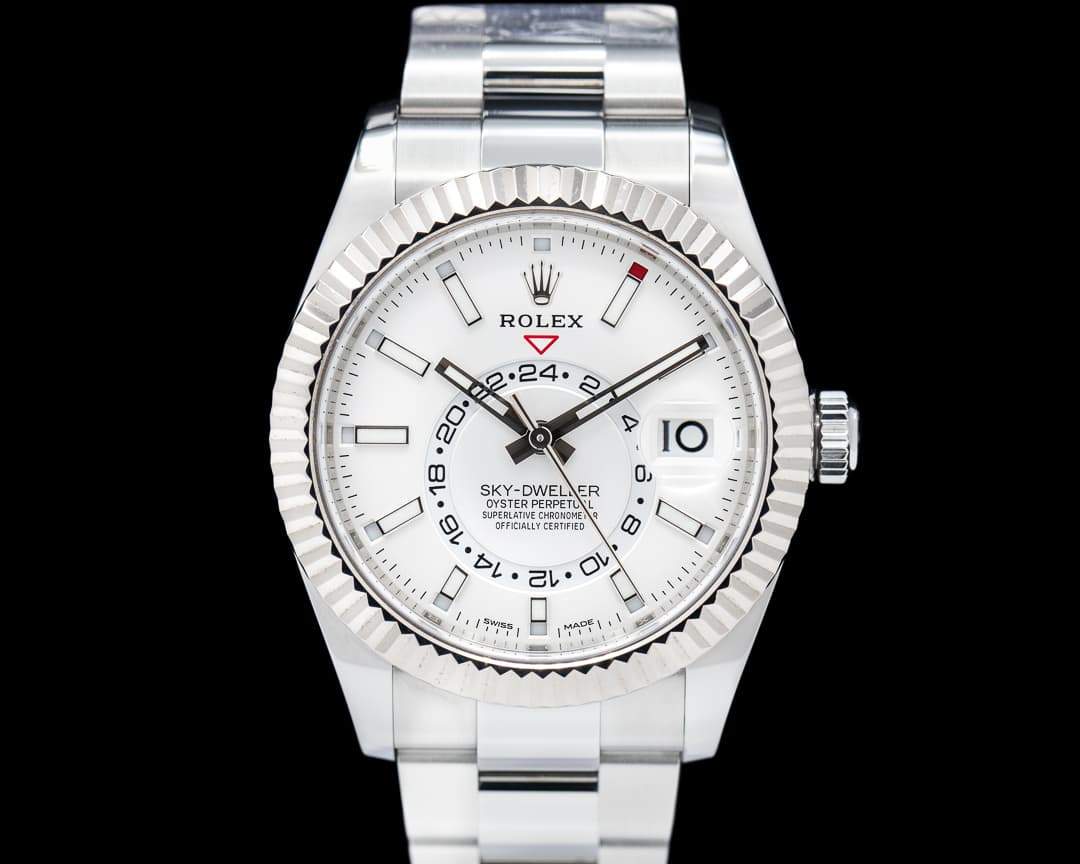 Rolex Sky Dweller Steel White Dial SS Oyster bracelet
