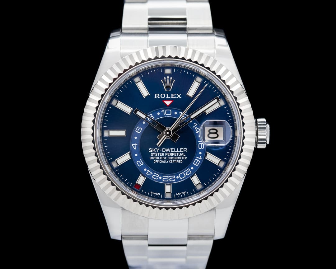 Rolex Sky Dweller 326934 Steel Blue SS Oyster Bracelet 