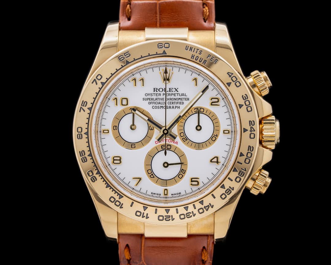 Rolex Daytona 116518 Yellow Gold / Alligator 