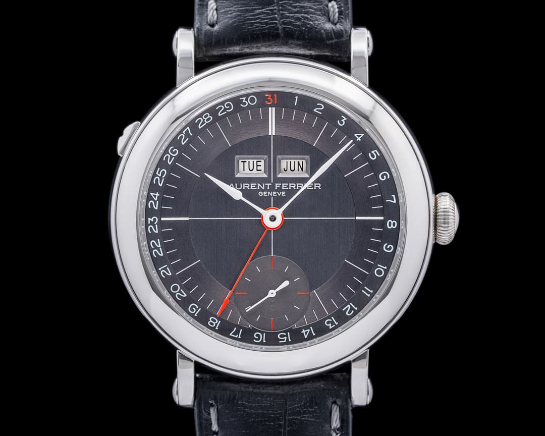 Laurent Ferrier Galet Annual Calendar Montre Ecole SS Grey Dial 