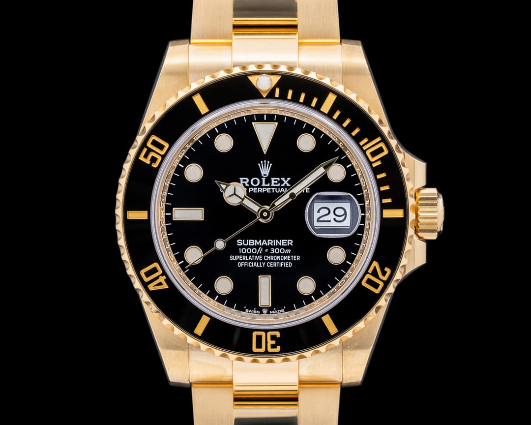 Rolex Submariner 126618 18K Yellow Gold Black Dial 